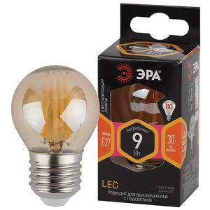 F-LED P45-9W-827-E27 gold ��� (��������, ��� �����, 9��, ����, E27) ��� ������: �0047025