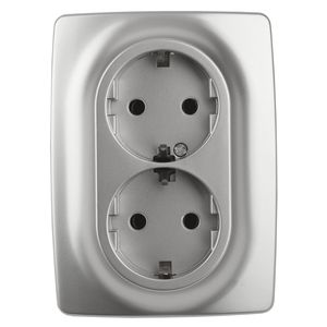 12-2108-03 ��� ������� 2X2P+E Schuko �� ��������, 16A-250�, IP20, ���12, �������� ��� ������: �0036444