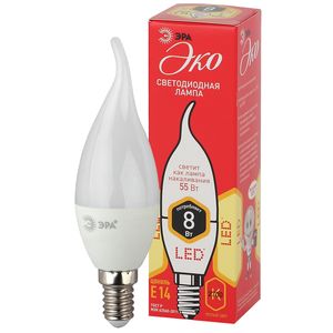������������ ����� ECO LED BXS-8W-827-E14 ��� (����, ����� �� �����, 8��, ����, E14) ��� ������: �0040883