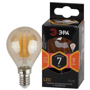 F-LED P45-7W-827-E14 gold ��� (��������, ��� �����, 7��, ����, E14) ��� ������: �0047016