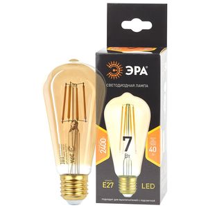 F-LED ST64-7W-824-E27 gold ��� (��������, ���, 7��, ����, E27) ��� ������: �0047664