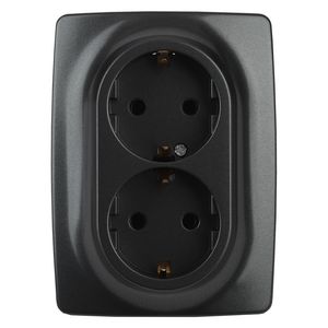 12-2108-05 ��� ������� 2X2P+E Schuko �� ��������, 16A-250�, IP20, ���12, �������� ��� ������: �0036446
