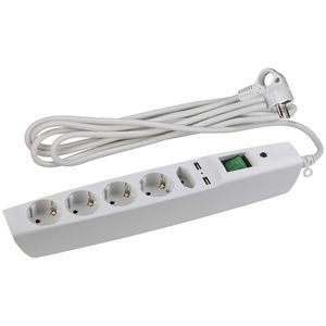 SFU-5es-2m-W ���.������ ��� (�����) � ������, 3x0.75��2, �� ��, � ����, 5��+2xUSB, 2�, ��� (20/240)
